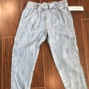 Cat & Jack chambray pants. Size 4/5 NWT